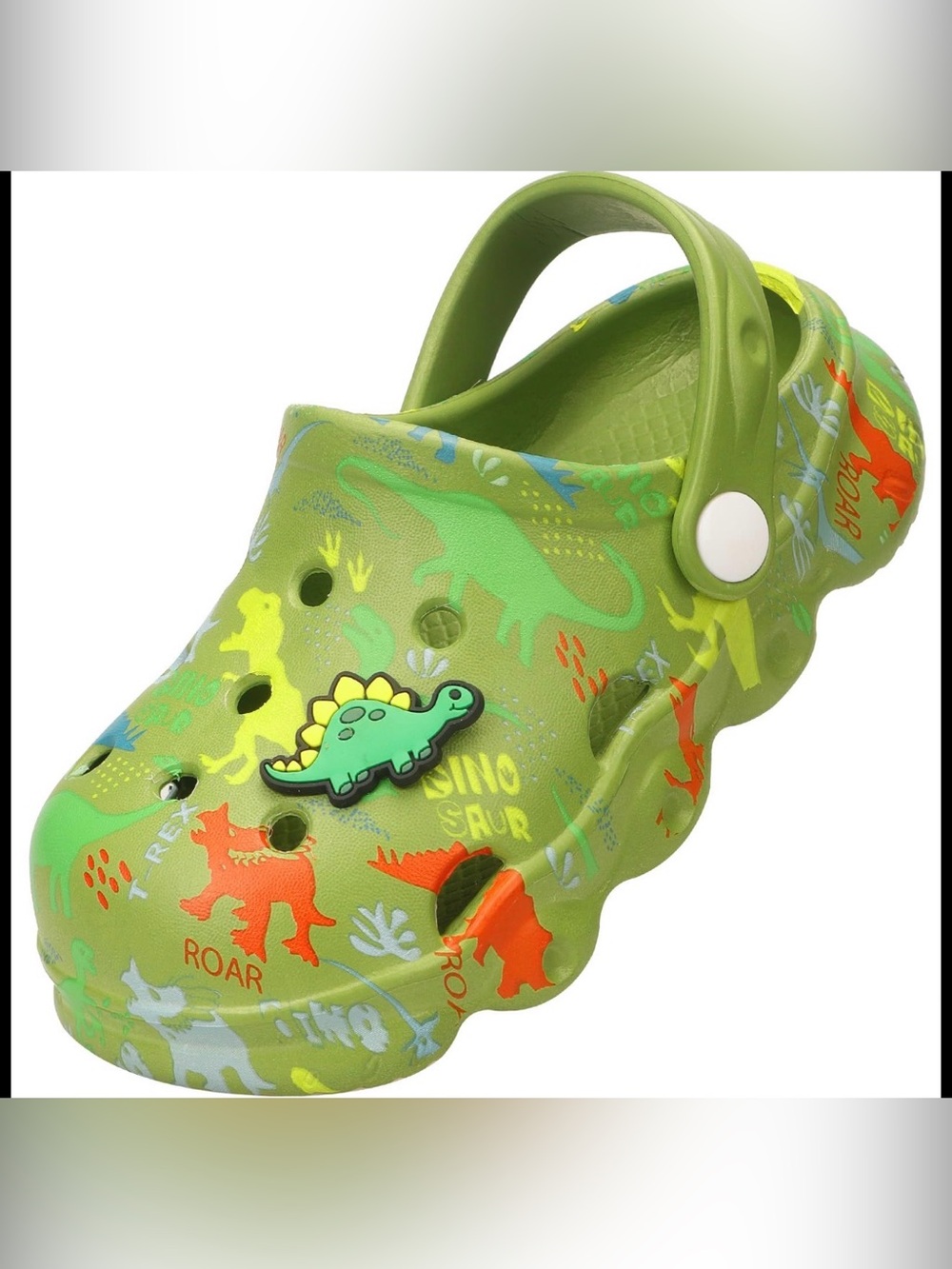 Kids Green Dinosaur Clog Sandals - Brand size 8.5-9